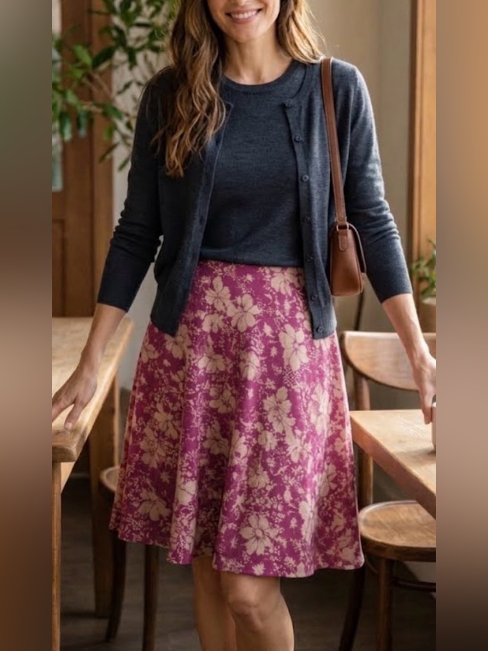 Velvet by Graham&Spencer Hibiscus Floral Skirt with Waistband